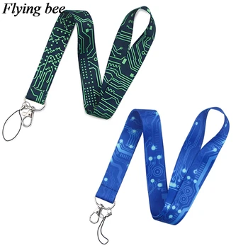 Креативный брелок Flyingbee, Уникальный ремешок для телефона, Женский модный ремешок на шею, ремешки для удостоверения личности, телефонные ключи X0846