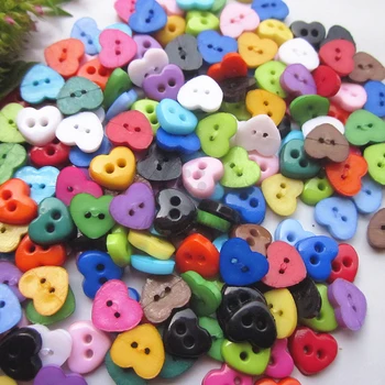 Крошечные пуговицы 250 шт., смешанные/16 цветов, 6 мм, Мини-пуговицы в виде сердца для игрушки, куклы, аксессуары для шитья, Скрапбукинга, Оптовая продажа