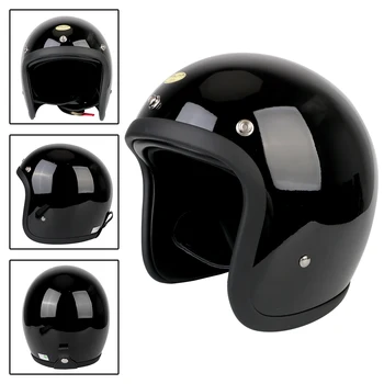 Легкий Вес M/L/XL Ретро Мотоциклетное Оборудование Шлем с открытым Лицом Из Стекловолокна Мотоциклетный Шлем Мотоциклетный шлем
