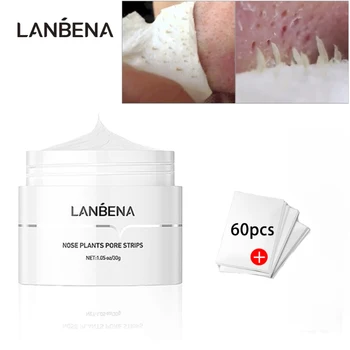 Маска для носа LANBENA для удаления черных точек, полоска для пор, черная маска, пилинг, лечение акне, глубокое очищение лица, уход за кожей, Корейская косметика