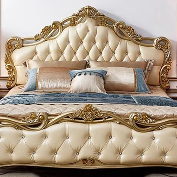 Металлические Каркасы кроватей для хранения Королевская Роскошная Многофункциональная Эластичная кровать Эстетичный Современный Спальный гарнитур Camas De Dormitorio Мебель