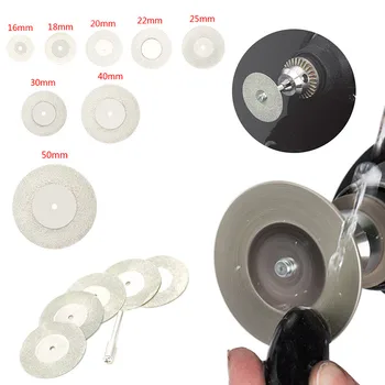 Мини-набор алмазных режущих дисков для Dremel, вращающиеся аксессуары, дисковые пилы, абразивные шлифовальные круги, Дисковая оправка, Электроинструмент