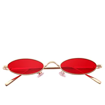 Модный дизайн Солнцезащитные очки винтажных оттенков Элегантные ретро Солнцезащитные очки в небольшой оправе Овальной формы Аксессуары Для мужчин И женщин Очки