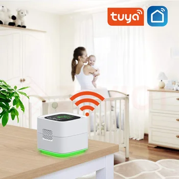 Монитор качества воздуха в помещении Tuya Intelligent WiFi PM2.5 Air Detector Siren с датчиком температуры и влажности Smart Life App