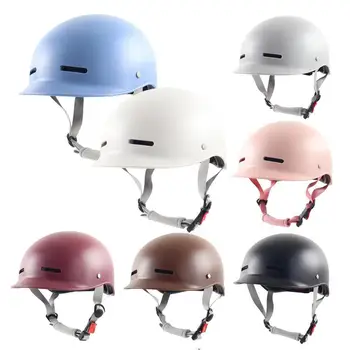 Мотоциклетный шлем, половина шлема для Скутера, Бейсбольная Кепка, Защитная Кепка для мотоцикла, Винтажные Электрические Велосипедные Классические модные Шлемы