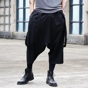 Мужские подтяжки, весенне-осенние новые японские брюки в стиле хип-хоп, повседневные брюки большого размера Nine Points