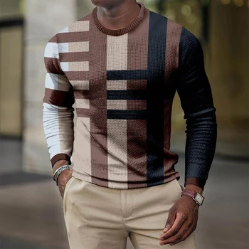 Мужской пуловер, Мужские рубашки с длинным рукавом, уличная одежда, стильная футболка, дышащий удобный модный мужской топ