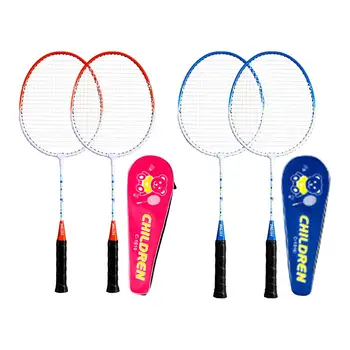 Набор ракеток для бадминтона из 2 предметов, сменные Профессиональные интерактивные игрушки для детей для игры в большой теннис на заднем дворе