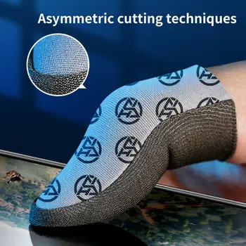 Накладки для пальцев 1 пара удобных накидных накладок для мобильных телефонов из серебристой ткани с нулевым касанием для игрового плеера