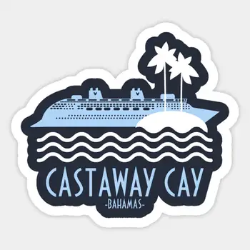 Наклейка Castaway Cay для декора ноутбука, спальни, автомобиля, милого мультяшного искусства, модного общественного чемодана