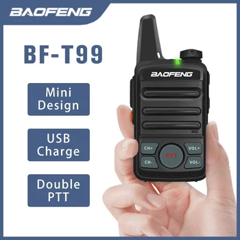 Новая Модернизированная Мини-рация BF-T1 Baofeng BF-T99, детская Портативная UHF Двухсторонняя Радиостанция, USB-Зарядка, Радиолюбительская станция, FM-Трансивер