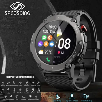 Новые Youtube Премиум Фитнес спортивные часы Android Смарт Часы Мужские водонепроницаемые часы Уличные военные часы для realme xiaomi