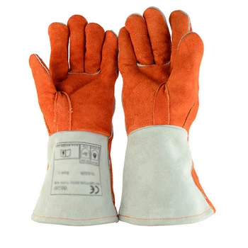 Новые сварочные перчатки Высокотемпературные теплоизоляционные Защитные перчатки Износостойкие Защитные перчатки из спилка 11-032888