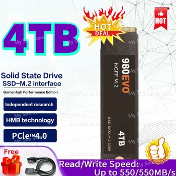 Оригинальный 2023 NVME NGFF 4 ТБ M2 2280 SSD M.2 SATA 512 ГБ 1 ТБ HDD 120 г 240 г 2 ТБ HDD Disco Duro для Настольного Ноутбука