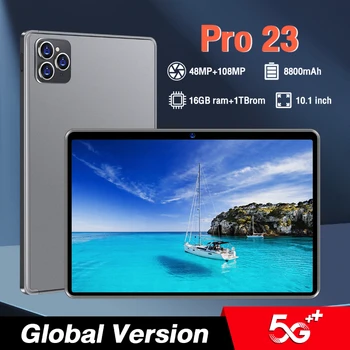 Оригинальный Pro23Tablet 10,1 Дюймов 5G Сетевой Android 13,0 Бренд Pro23 16 + 1T 48 + 108 Мп Камера 10 Ядерный 8800 мАч Wifi Планшет