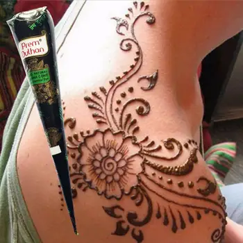 Паста для татуировки Хной, Черная, коричневая, красная, белая, Конусы индийской Хны, Наклейка для временной татуировки, Краска для тела, Конус для Крема