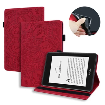 Планшет для Принципиально Kindle Paperwhite 2021 Чехол 11-го Поколения С Тиснением Кожаный Чехол-бумажник Для Kindle 2021 Paperwhite 5 Case Coque