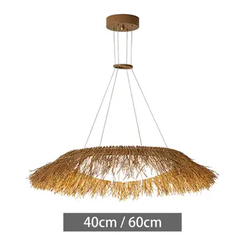 Подвесной светильник из плетеного бамбука, Подвесные светильники в деревенском стиле
