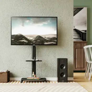 Подставка-тележка с запирающимися колесиками для телевизоров с плоским экраном 32-65 дюймов