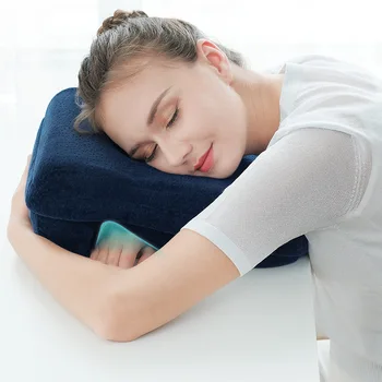 Подушка для сна из пены с эффектом памяти для путешествий, подголовник, подушки для поддержки шеи, Офисная подушка для отдыха во время обеденного перерыва, Ортопедический стол для сна для студентов