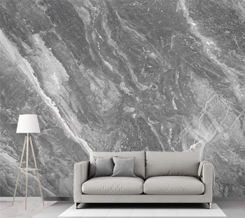 Пользовательские обои 3d новый продвинутый серый каменный фон стены мраморная гостиная спальня ресторан фреска papel de parede 3d обои