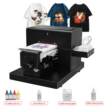 Принтер A4 DTG t shirt machine bundle ink текстильные чернила impresora dtg для печати темно-светлой одежды A4 t shirt печатная машина