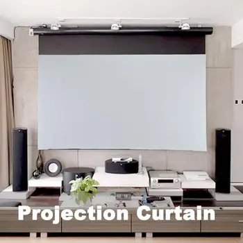 Проекционный экран Отличный 16: 9 100-дюймовый Складной экран для проектора из полиэстера, Компактный киноэкран