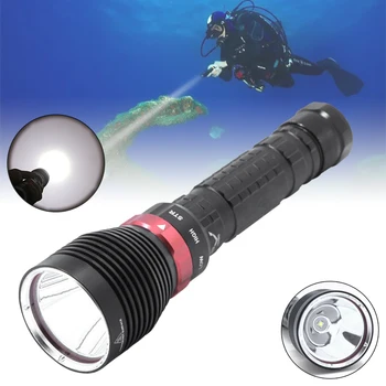 Профессиональный фонарик для дайвинга мощностью 10 Вт, светодиодный фонарик с проникающим бликом L2, Водонепроницаемый подводный тактический фонарь, охотничий фонарь