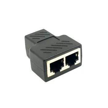 Разветвитель сети локальной сети RJ45 Ethernet LAN от 1 до 2 Способов, Двойные порты адаптера, Соединительный разъем, Удлинитель, Штекерный разъем адаптера