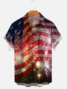 Рубашка с радужным флагом Независимости, Стрейчевые футболки Aloha с музыкальным автомобилем Оверсайз