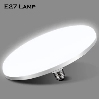 Светодиодная Лампа E27 Светодиодная Лампа Супер Яркая 12 Вт 15 Вт 20 Вт 30 Вт 50 Вт 220 В Светодиоды UFO Освещают Помещение Теплым Белым Освещением Настольные Лампы Гаражный Свет
