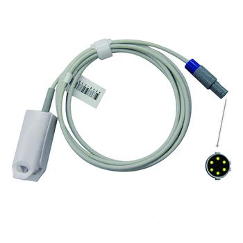 Совместим с HUATENG 6-контактным двойным слотом, датчиком SPO2 для монитора, датчиком кислорода в крови, мониторингом данных жизненных показателей