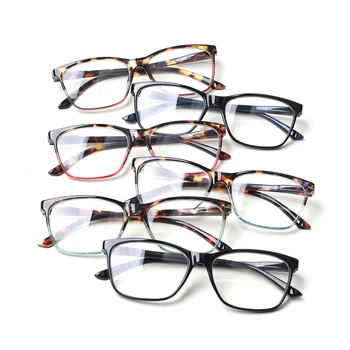 Стильные Прямоугольные Очки для чтения с Пружинным шарниром, Мужские И женские очки высокой четкости с диоптриями +0- -+600
