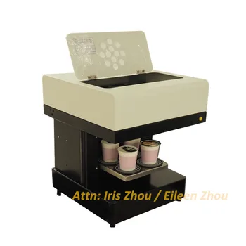 Съедобные чернила для кофе, пиццы, мороженого, селфи-арт, полноавтоматический принтер на 4 чашки