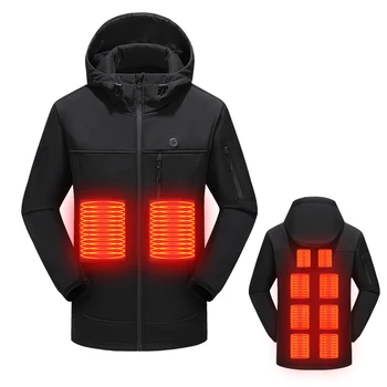 Уличные куртки с USB-подогревом, Согревающее пальто, Зимняя гибкая Электрическая тепловая одежда для Рыбалки, Пеших прогулок, теплая одежда