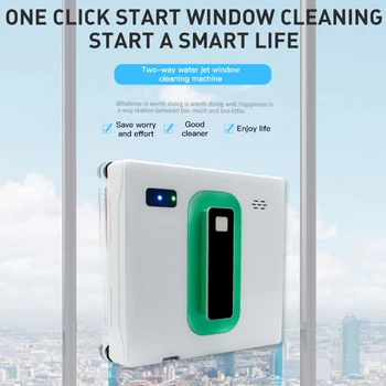 Умный робот для мытья окон С водяным распылителем-Пылесосом, Автоматическое Мытье стекол, Встроенные датчики обнаружения краев для дома