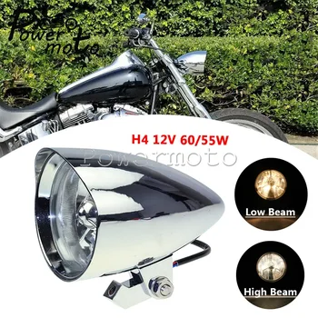 Фара Дальнего/ближнего света Bullet Передняя Лампа Для Harley Chopper Sportster Iron 883 Cafe Racer Honda Shadow VTX Kawasaki VN Suzuki