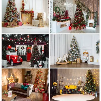 Фоны для рождественской фотосъемки из художественной ткани SHUOZHIKE, Подарок на елку, Детский Портрет, Фотофон для студийной фотосессии, реквизит HDY-05