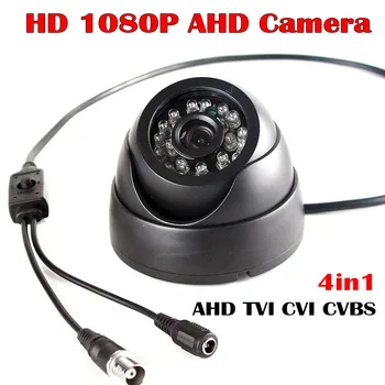 Черная 1080P 4в1 AHD TVI CVI CVBS 1920*1080 2-мегапиксельная камера Видеонаблюдения в помещении купольная UTC D/N, с кабелем экранного меню