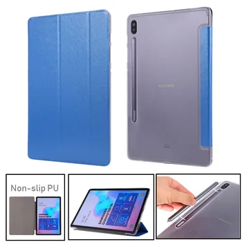 Чехол для планшета funda Samsung Galaxy Tab S6 10.5 2019 SM-T860 SM-T865 из искусственной кожи, откидная крышка, чехол-подставка, защитная оболочка