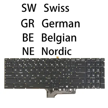 Швейцарская Немецкая Бельгийская Скандинавская Шведская клавиатура FI NW DN Для MSI WT73VR MS-16H2 MS-16H4 MS-16H5 MS-16H7 MS-16H8 MS-16J1 с RGB подсветкой