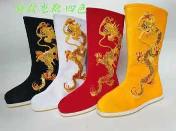 разноцветные ботинки с мультидизайном в виде древнего китайского дракона для императора, мужские ботинки для женщин-унисексуалов в древнем китайском стиле для ТВ-шоу