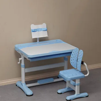 стол для занятий творчеством, Стол для творчества, Наклоняющийся стол для чтения, Детский стол, Белый Студенческий Mesinha Com Cadeira Infantil, детская мебель