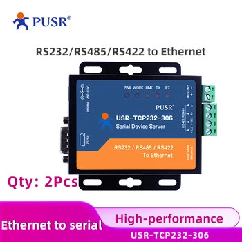 【Цена за 2 шт.】PUSR RS232 RS485 RS422 к Ethernet TCP IP Modbus Шлюз Сервер последовательных устройств USR-TCP232-306